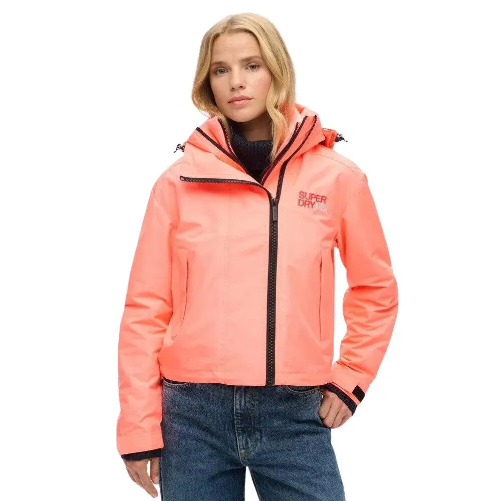 Женская ветрозащитная куртка с капюшоном Superdry SD, Orange — фото 4