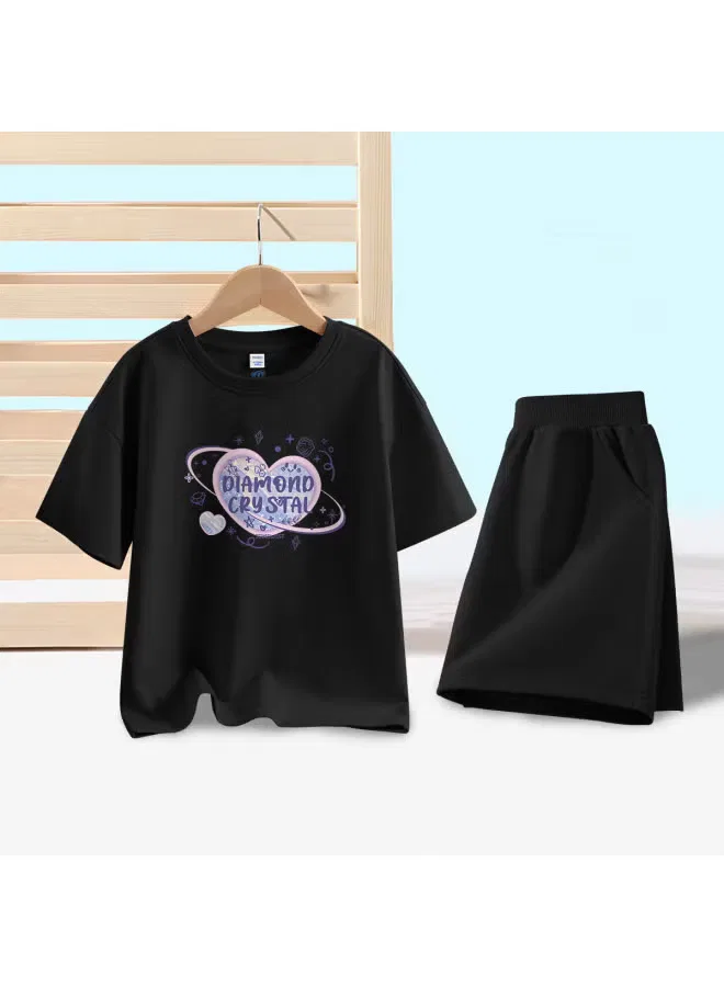 Комплект летний с коротким рукавом хлопковый Jeanswest, черный — фото 2