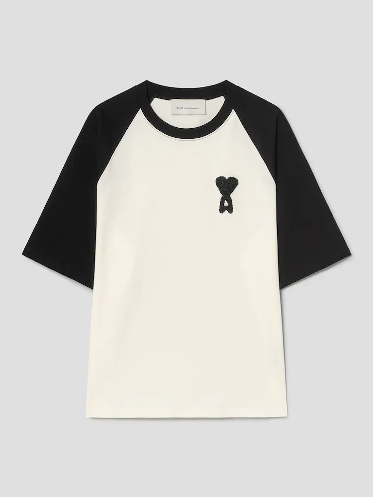 Футболка с коротким рукавом, свободный крой, Ami De Coeur AMI PARIS, Black