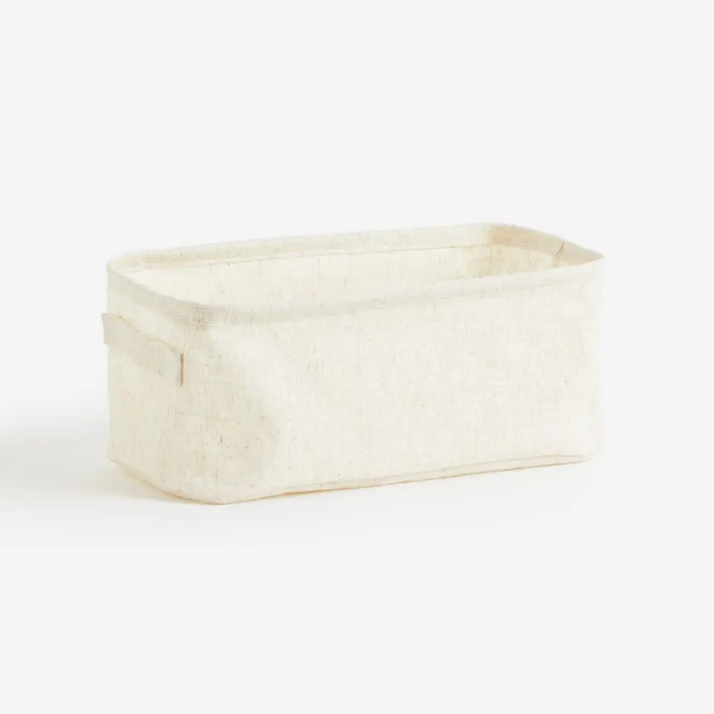 

Контейнер для хранения H&M Home Linen-blend Storage, светло-бежевый