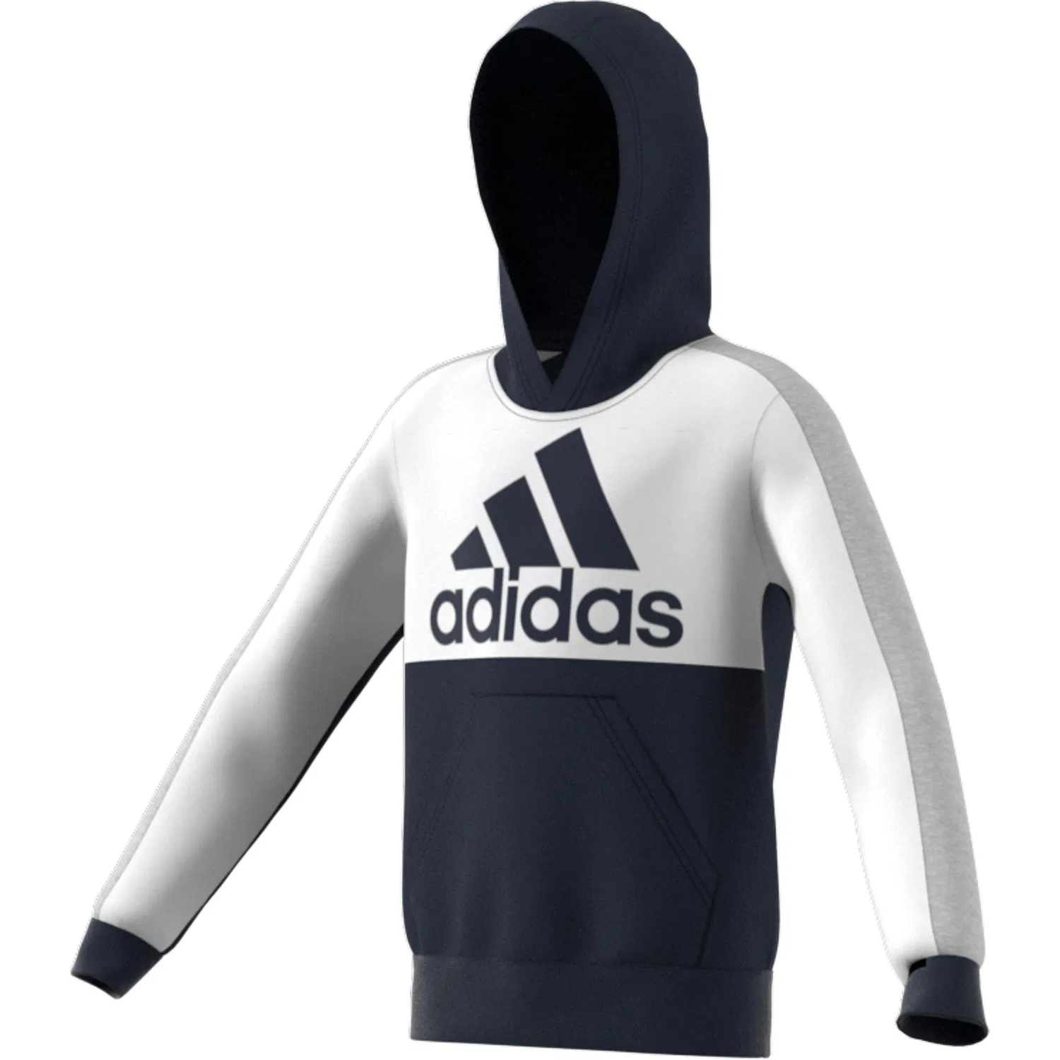 Детский свитшот с цветовой блокировкой Colorblock Fleece Adidas, Weiß Kosmosblau — фото 2