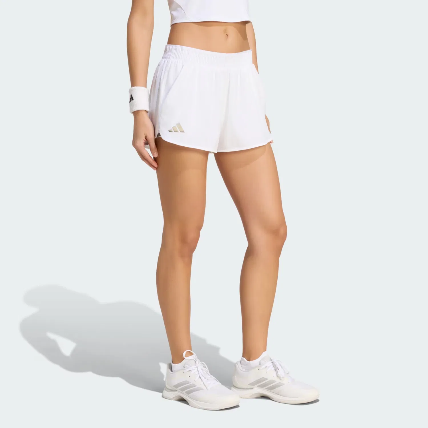 Спортивные шорты Adidas Performance Regular Workout Pants Match Pro белого цвета — фото 2