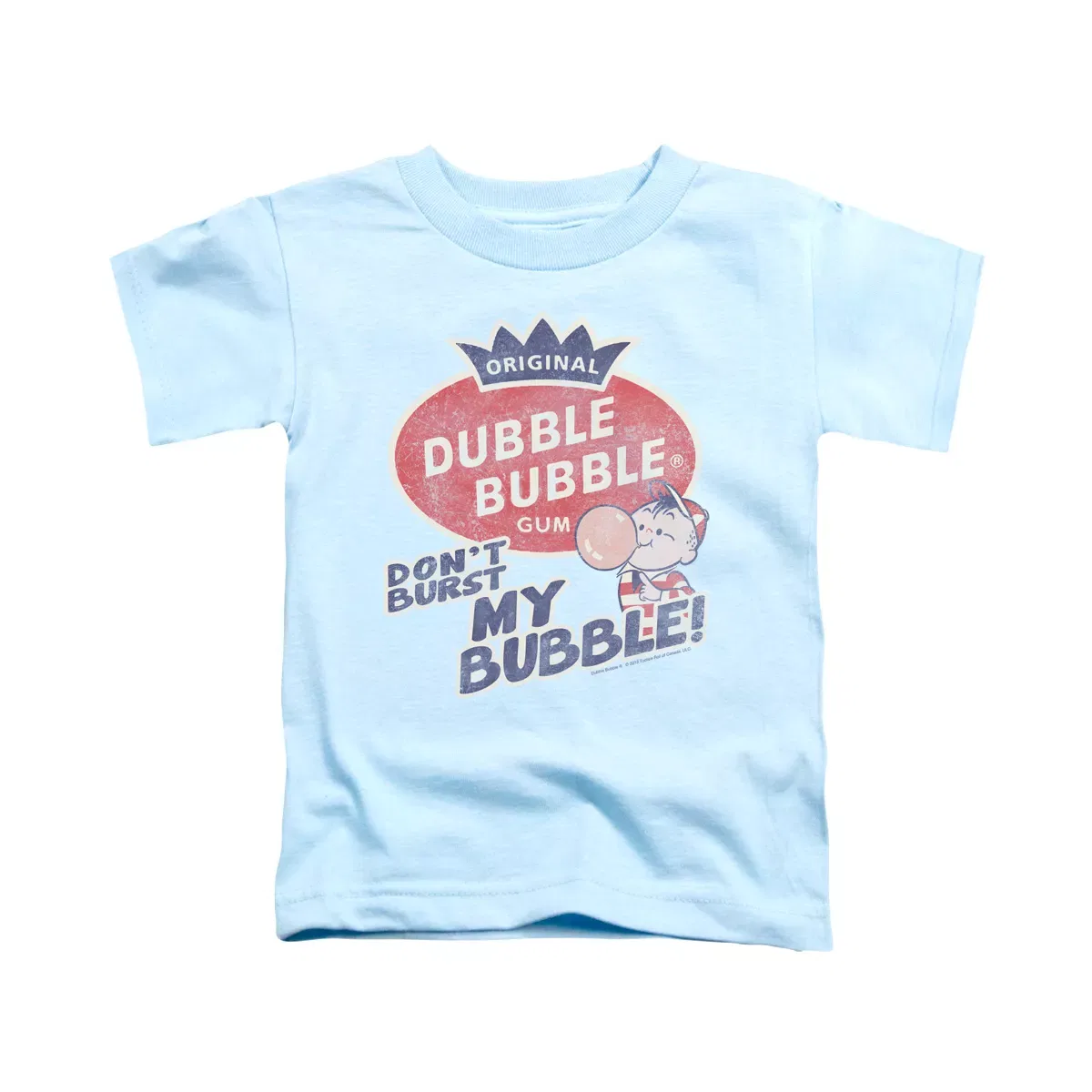 Детская футболка с принтом Dubble Bubble Burst Bubble Dubble Bubble, Light Blue