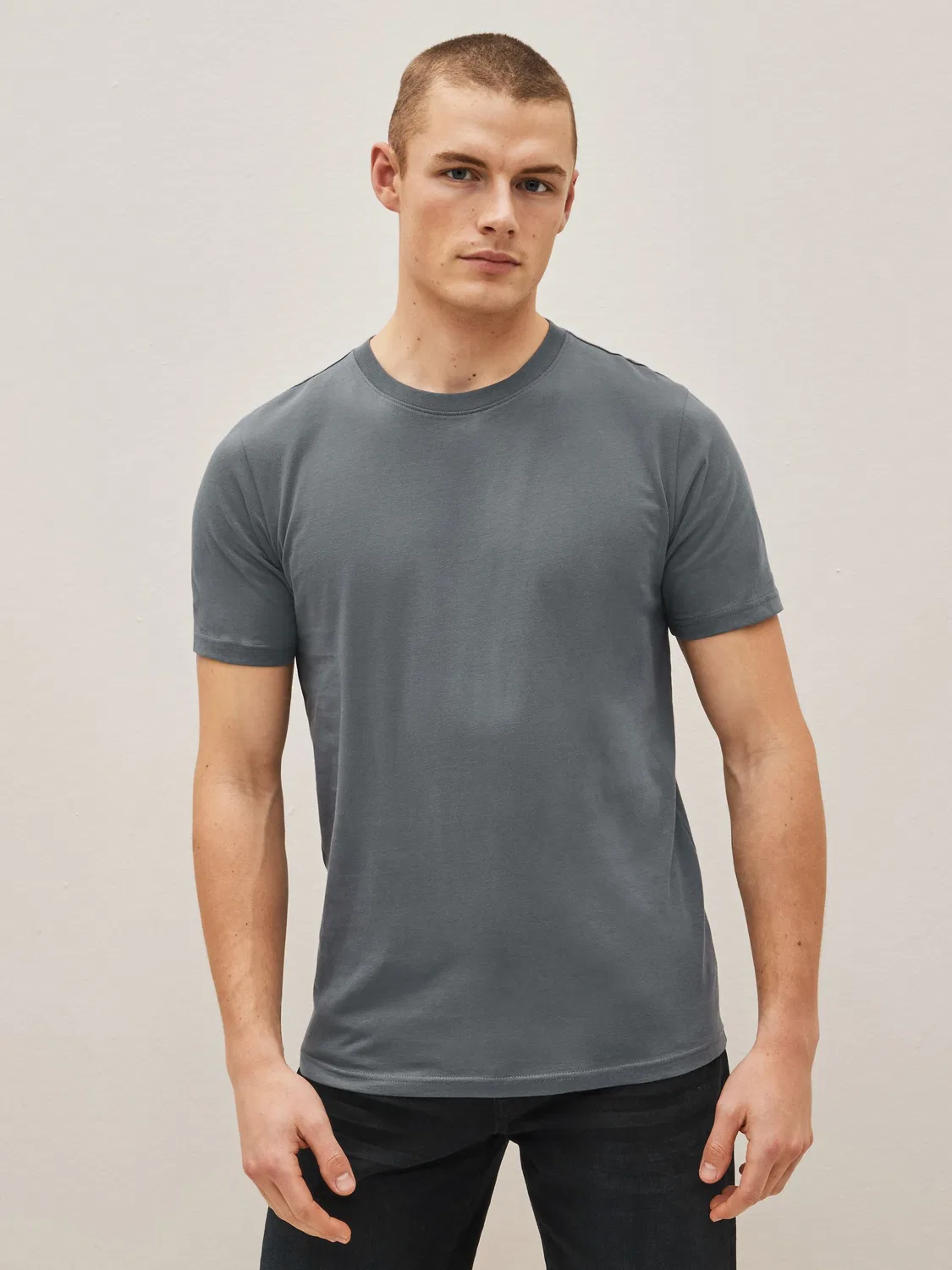 Футболка Essential Cotton 6 Pack Next, черный/сизый/серый меланж/белый/темно-синий/синий — фото 2