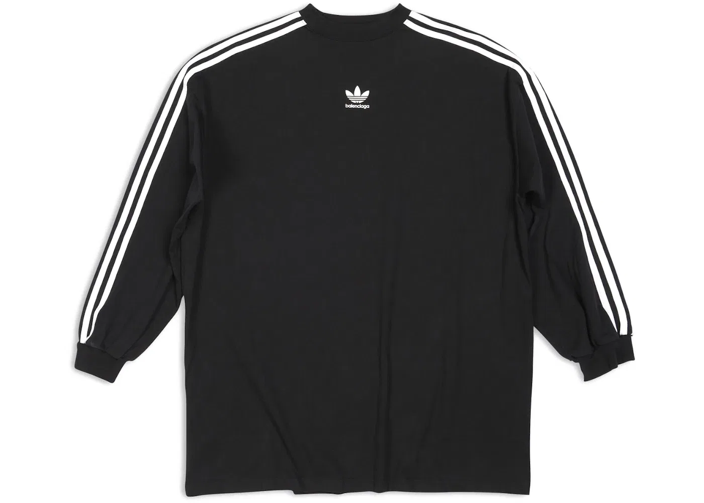 Мужская футболка с длинным рукавом оверсайз Balenciaga x Adidas, Black