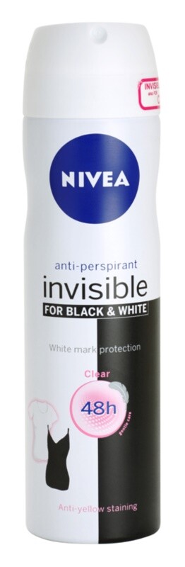 

Спрей антиперспирант Nivea Invisible Black & White Clear