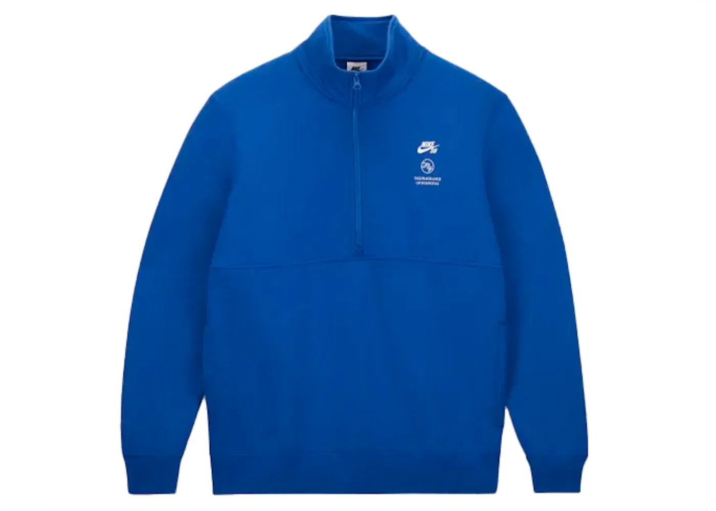 Мужская куртка-флис с молнией Nike SB x Fly Streetwear 1/2 Zip Fleece Skate Top, Blue — фото 2