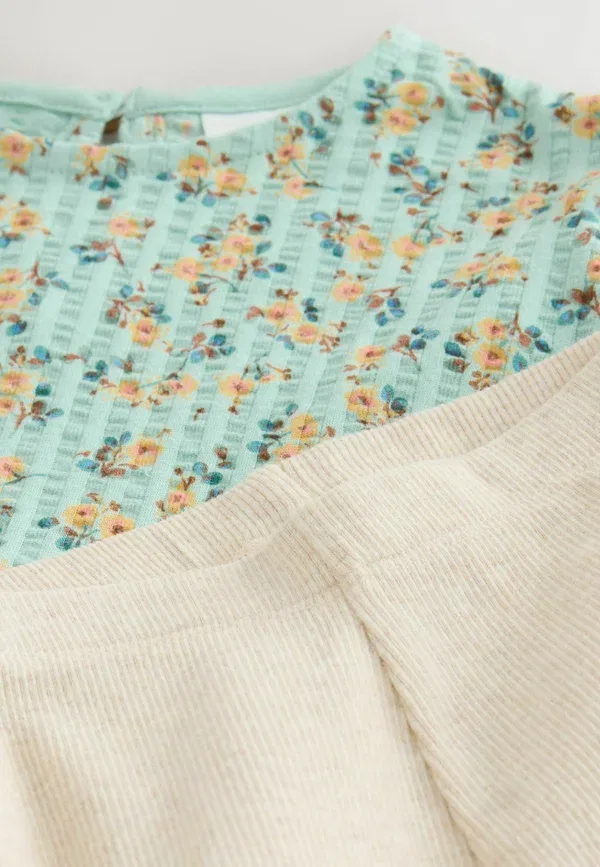 Комплект из блузки и шорт с цветочным принтом Regular fit - short sleeve blouse shorts set - shorts Next ditsy floral, синий — фото 3