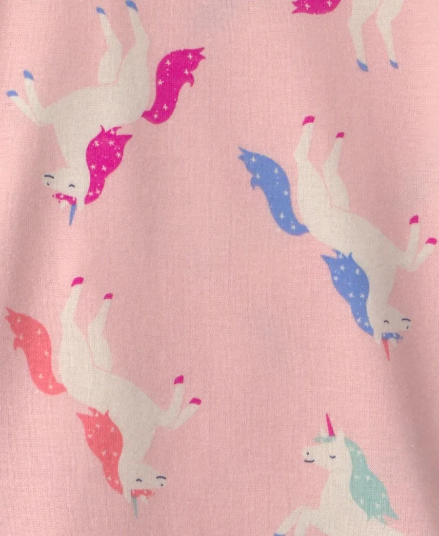 Комплект пижам из хлопка с длинным рукавом Unicorn Cotton Pajamas Carter's, Coral Pink — фото 4