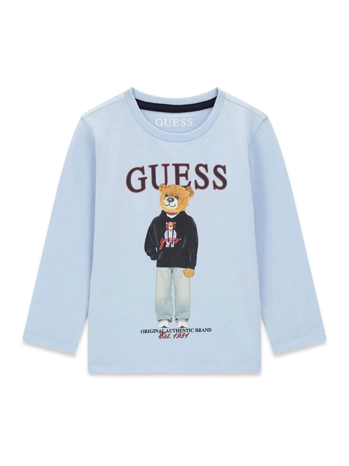 Рубашка Guess темно-синего и небесно-голубого цвета