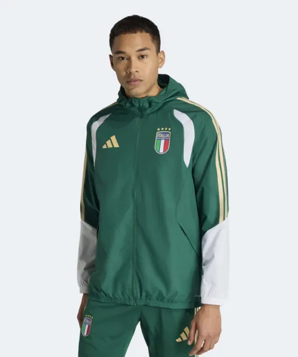 Куртка всепогодная Adidas, зеленая