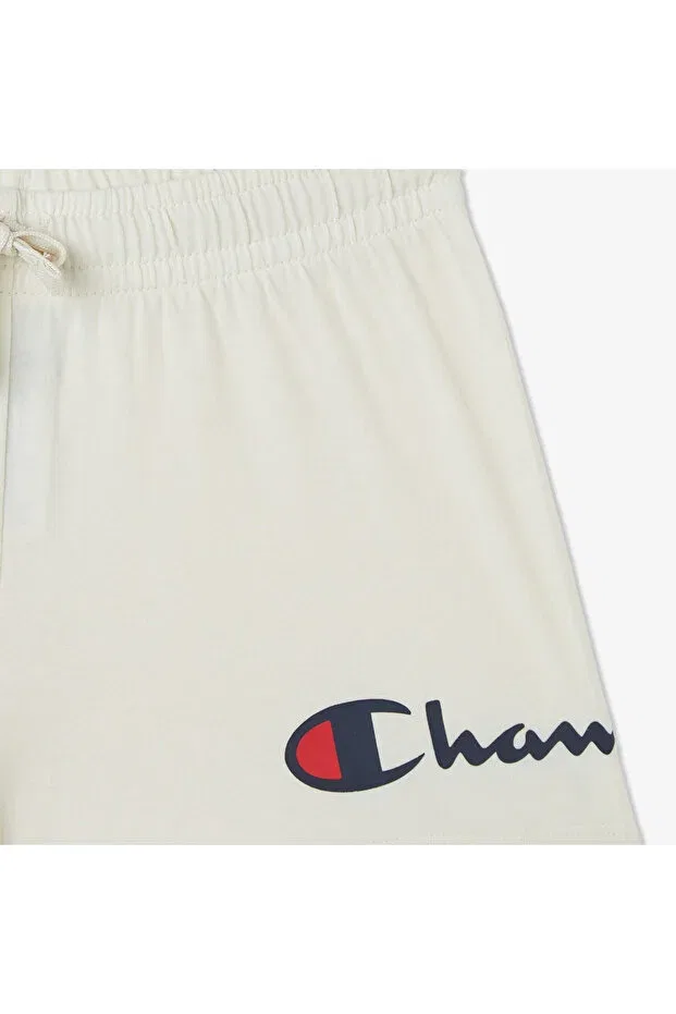 Детские шорты для девочек с принтом Champion, Cream — фото 2