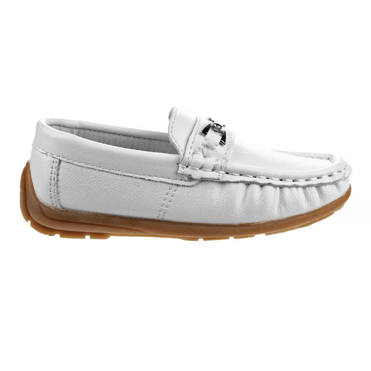 Детские туфли-лодочки для мальчиков с металлическим акцентом Josmo Shoes, White — фото 2