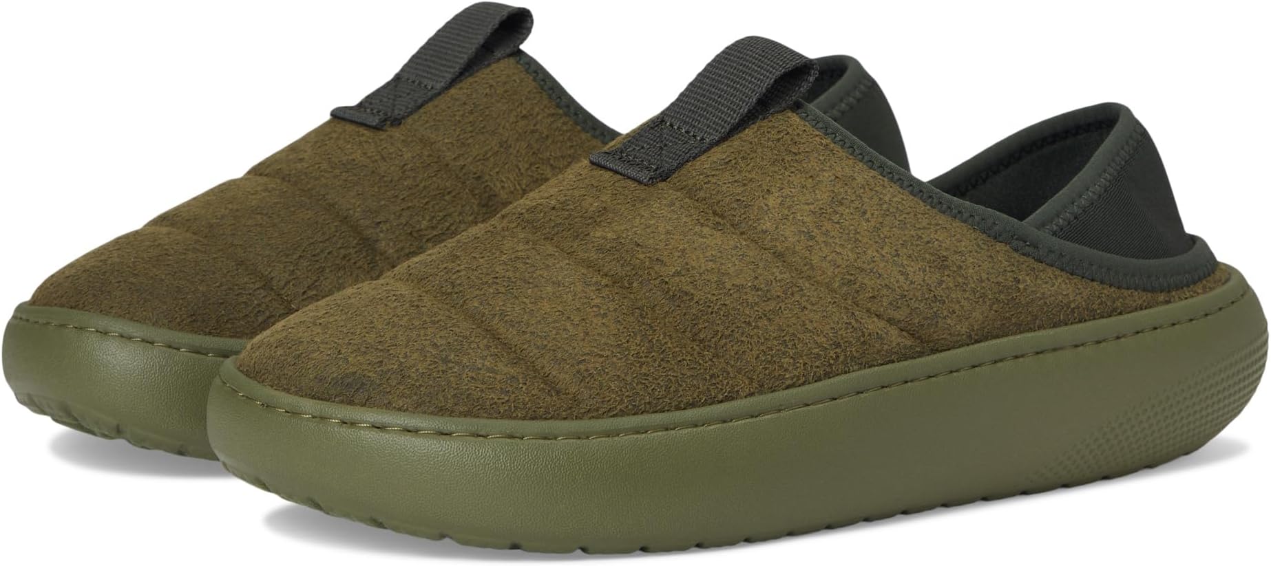 Тапочки Crocs Unisex Classic Puff Moc, Army Green Suede
