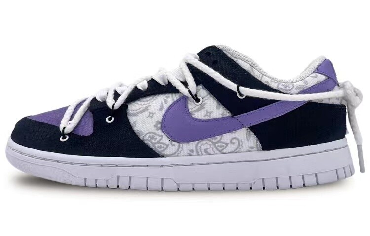 

Кроссовки Nike Dunk Skateboard Shoes Women's Low-Top Purple Black/White