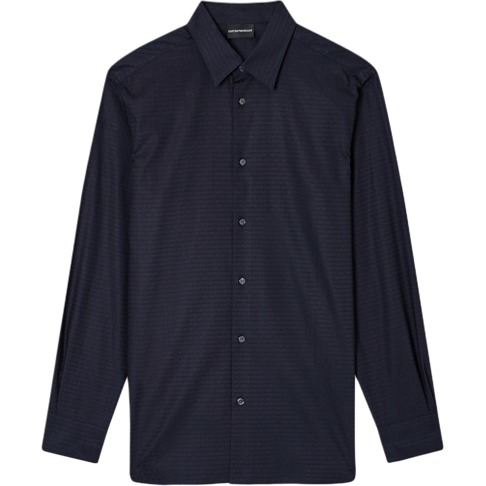 

Emporio Armani Мужская рубашка, темно-синие с отворотами, средней длины