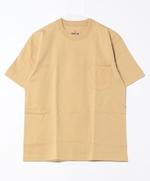 

Футболка унисекс с карманом, плотная ткань HANES BEEFY-T, светло-бежевый