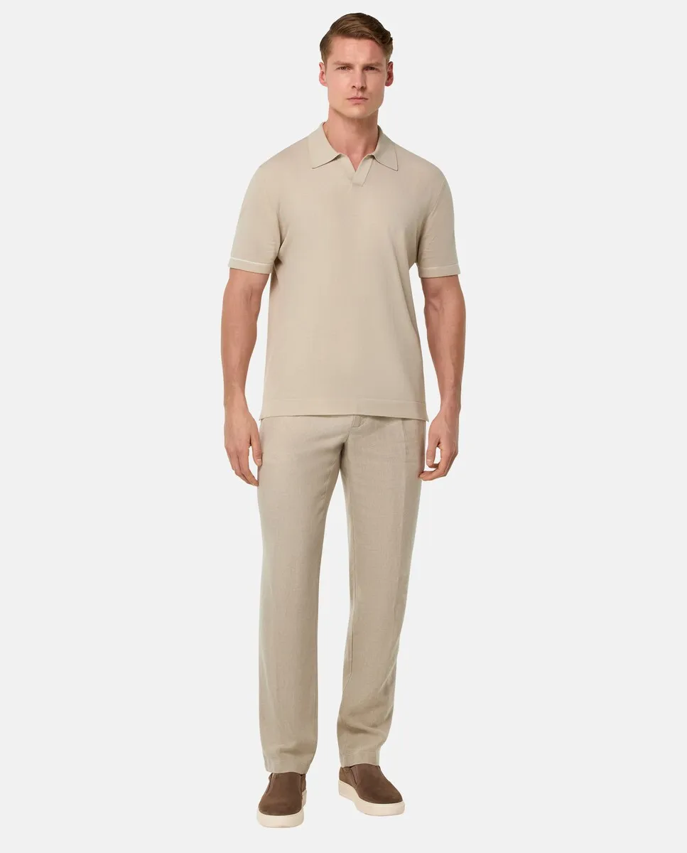 

Городские брюки из льна Boggi Milano, кремовый