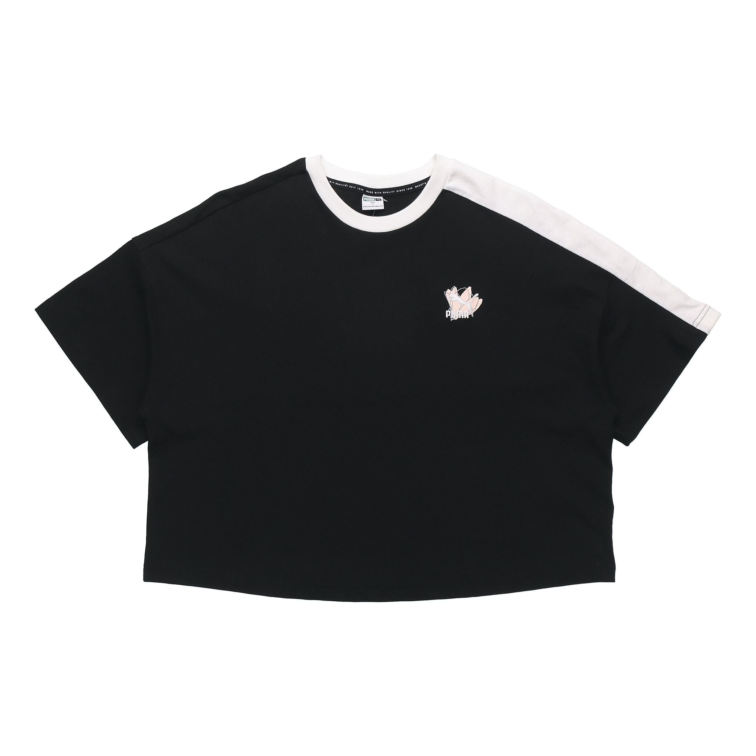 

Футболка (WMNS) PUMA Printing Round-neck Black 532258-01