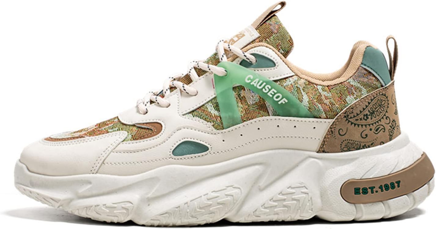 

Мужские беговые кроссовки GSIGUL для дороги, тенниса и ходьбы с амортизацией, спортивные кроссовки и повседневная обувь для мужчин, хаки