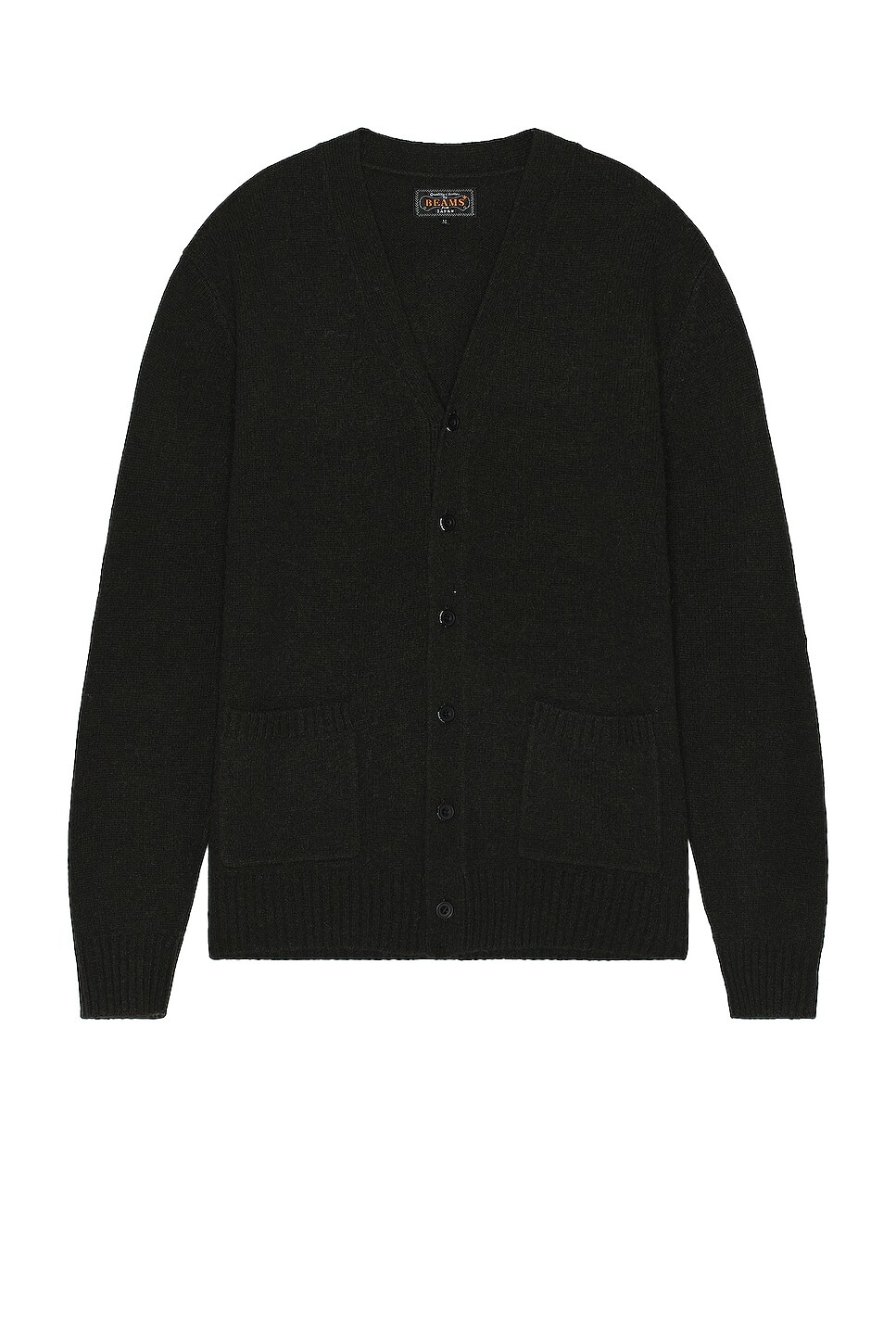 

Кардиган Beams Plus Elbow Patch, оливковый