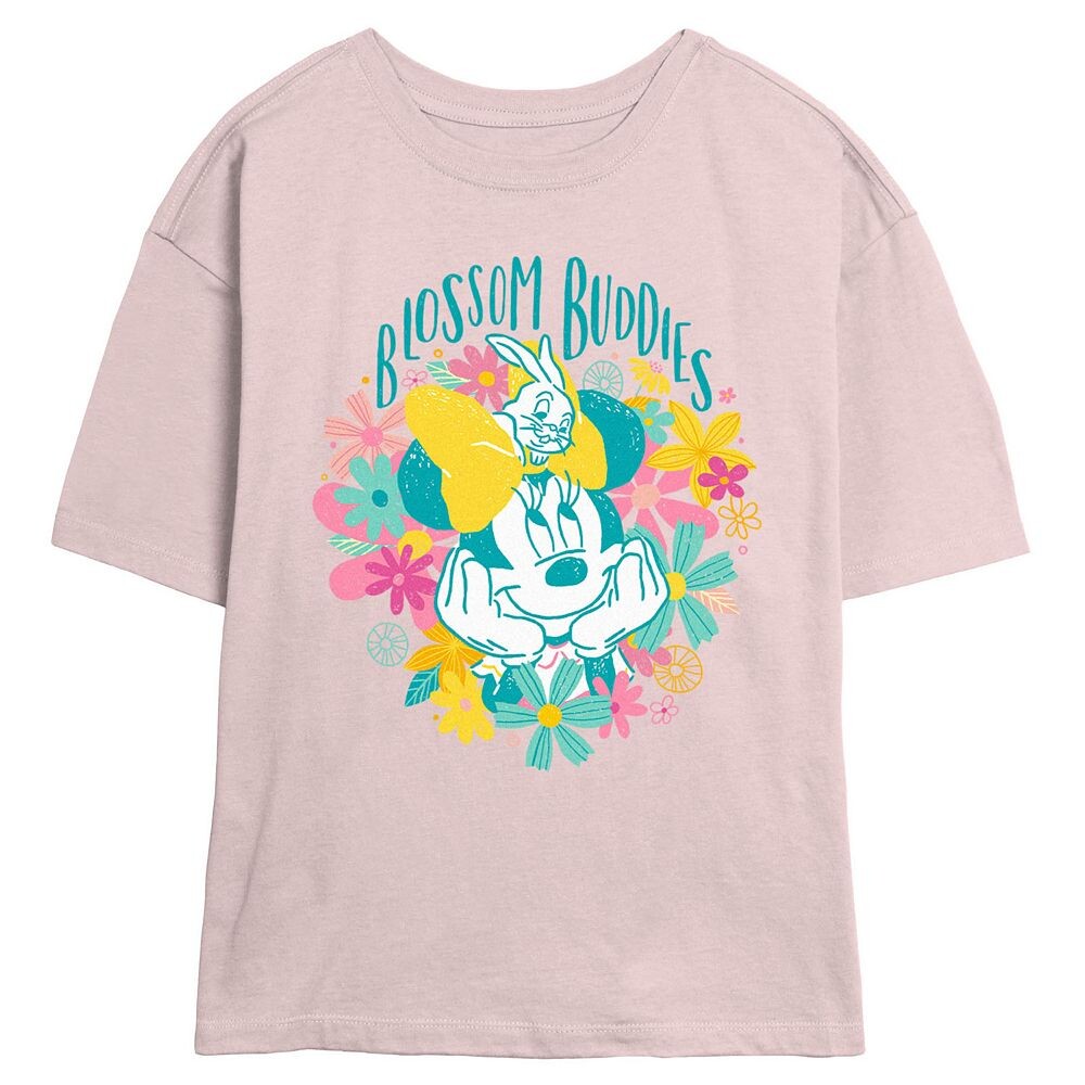 

Футболка с рисунком скиммера для детей Disney's Minnie Mouse Blossom Buddies, цвет Blush
