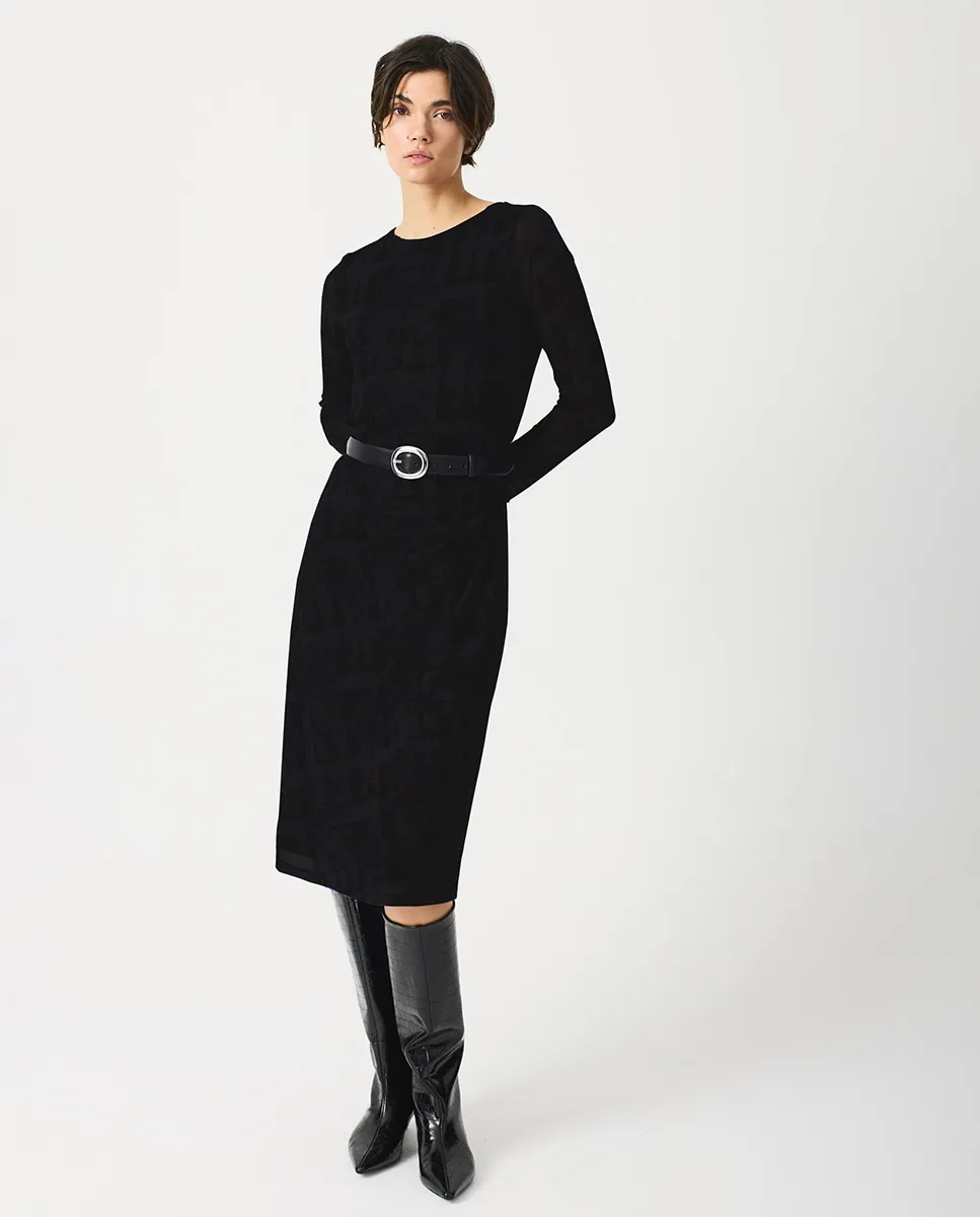 

Платье из тюля со сборкой Escorpion, черный