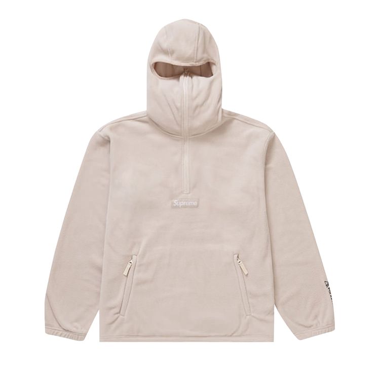

Пуловер Supreme x Polartec Half Zip Pullover Facemask 'Stone', кремовый