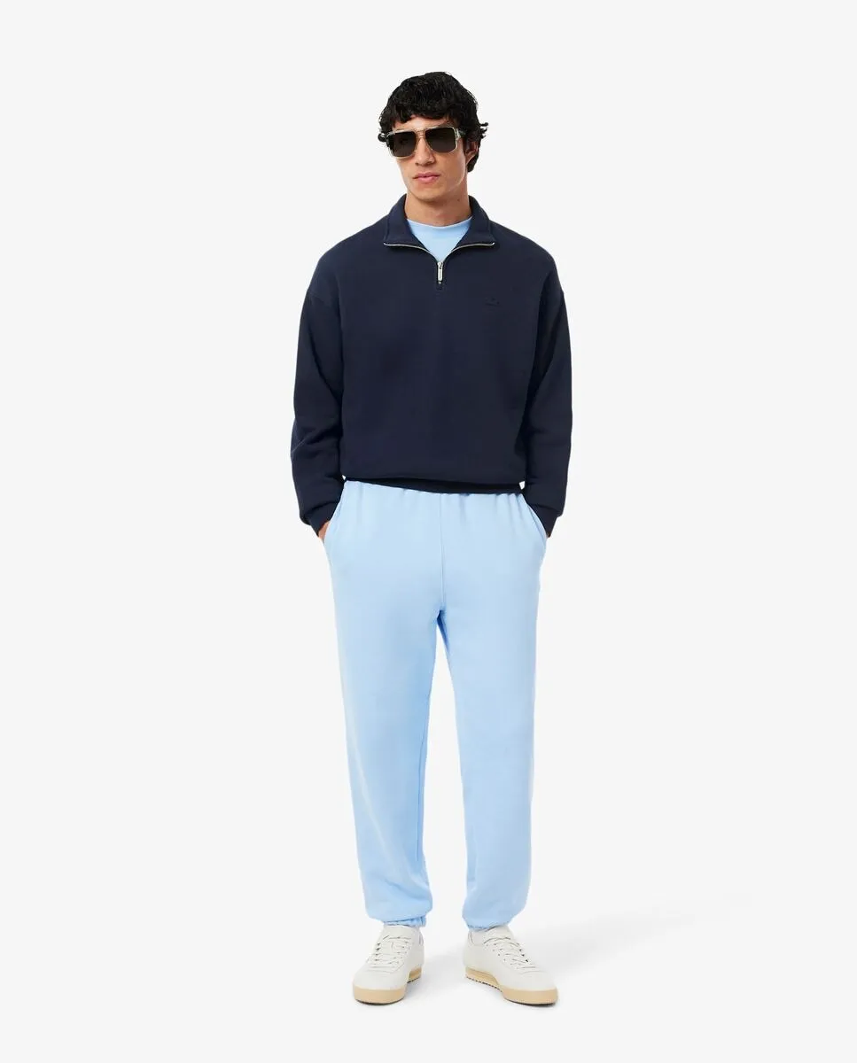 Унисекс толстовка из плотного флиса с молнией на воротнике, зеленого цвета Lacoste — фото 4