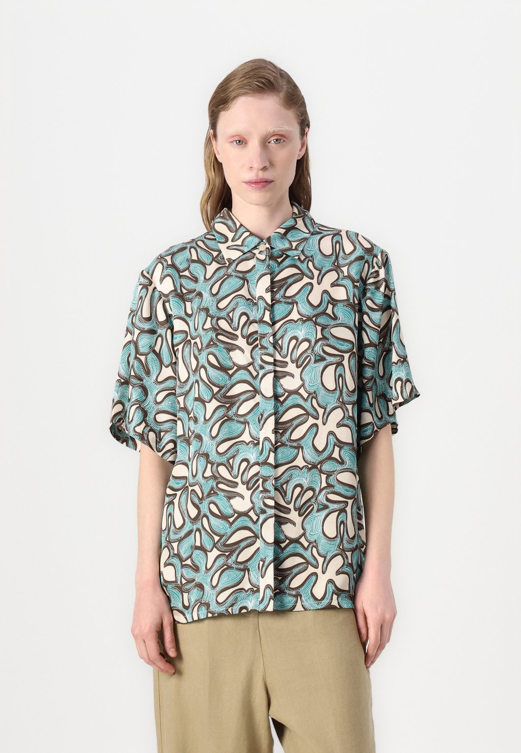 

Блузка на пуговицах GIA SHORT SLEEVE SHIRT Malina, бирюзовый
