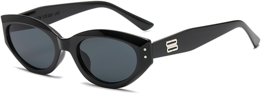 

Солнцезащитные очки LVTFCO «кошачий глаз» для женщин и мужчин, винтажные, в маленькой оправе, модные женские солнцезащитные очки с защитой от УФ-излучения UV400, Black