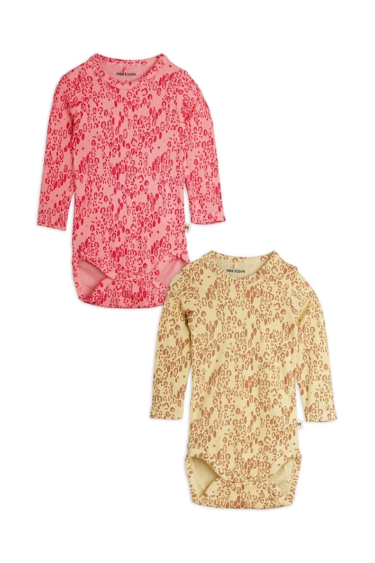 

Детский боди Mini leopard, комплект из 2 шт Mini Rodini, розовый