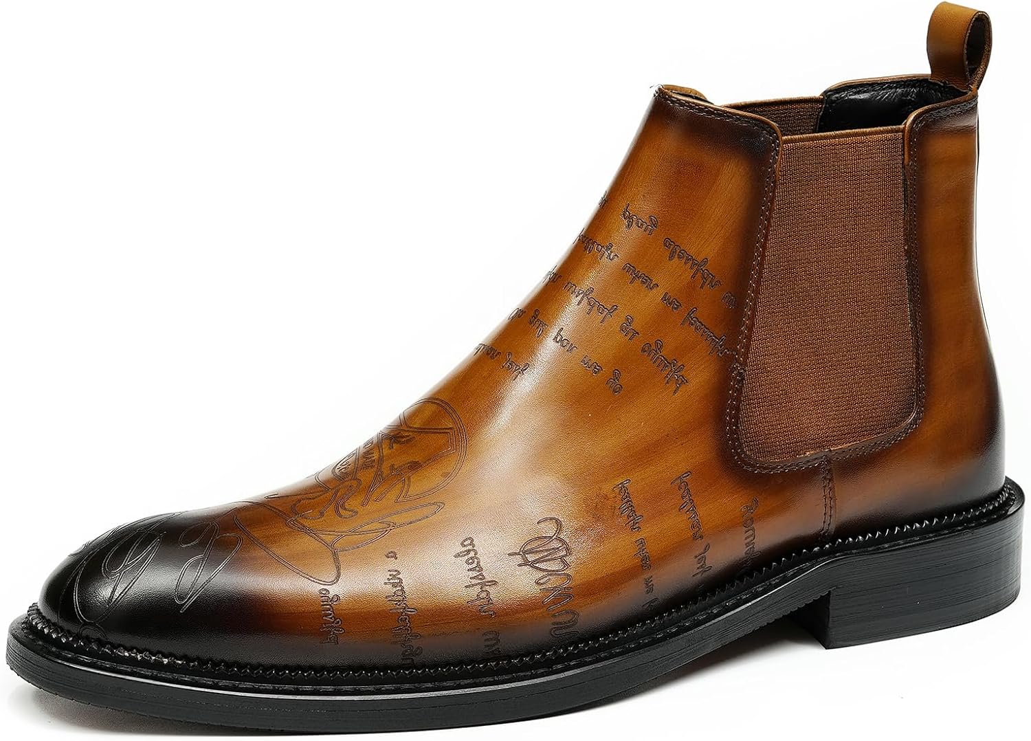 

Мужские ботинки челси Santimon, классические, повседневные, ботильоны из натуральной кожи, модные ботинки в стиле вестерн, для смокинга, свадьбы, торжественных мероприятий, бизнеса, ботинки чукка для мужчин, коричневый