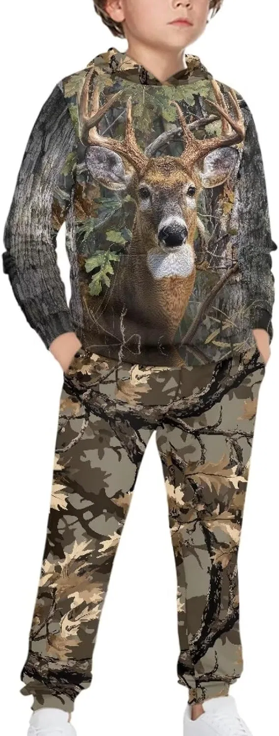 Детский спортивный костюм Camo Deer C, Xpyiqun, 2 предмета (толстовка и штаны) — фото 3