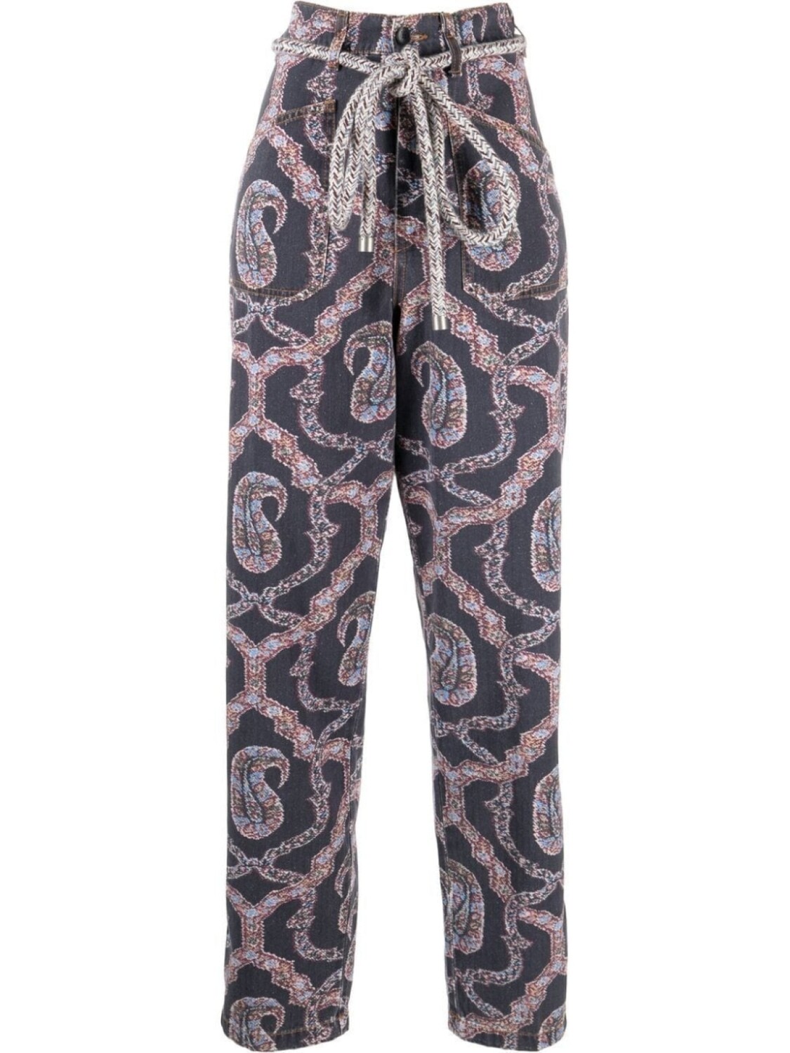 

ETRO зауженные брюки с абстрактным узором, синий