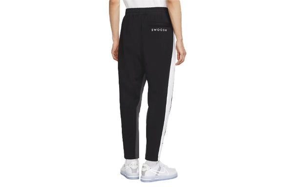 Брюки men's sportswear swoosh contrast color stitching knit sports pants/trousers/joggers black Nike, черный — фото 2