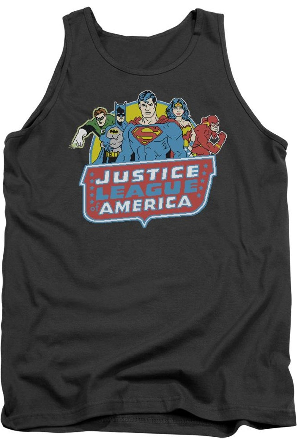

Майка для взрослых DC Comics 8 Bit League Gildan, цвет charcoal