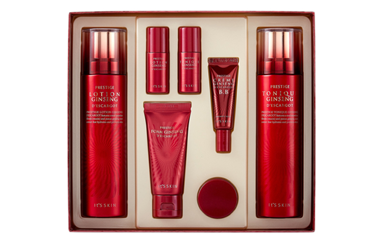 Набор косметики It's Skin Prestige Ginseng D'escargot Special Set, 140 млх2+30 мл+15 млх2+10 млх2 — фото 3