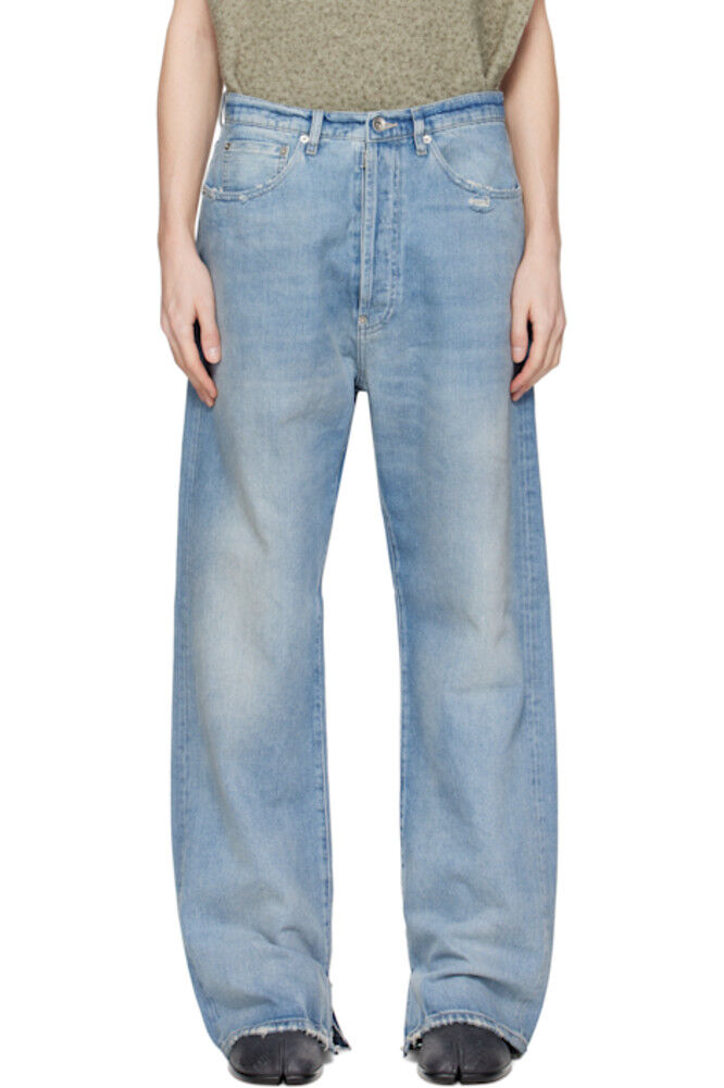 

Синие джинсы с пряжкой Maison Margiela