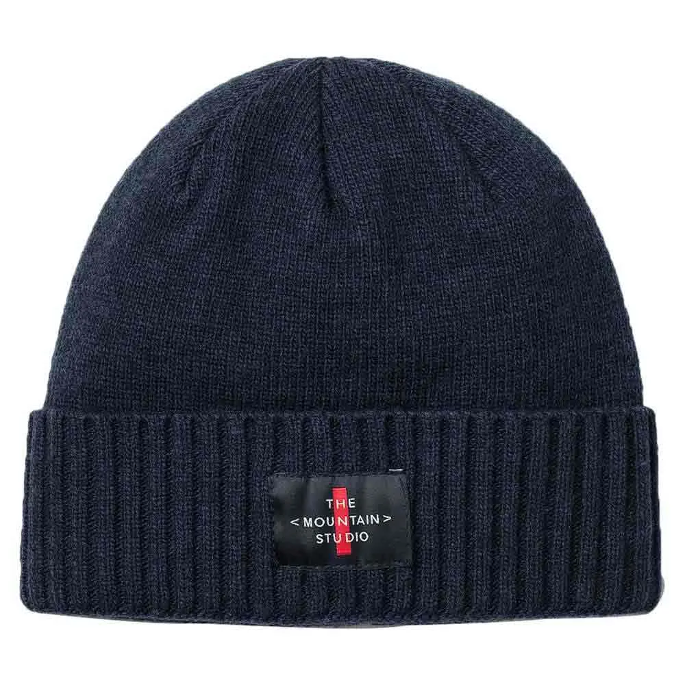 

Шапка The Mountain Studio Cashmere mix cross logo, синий