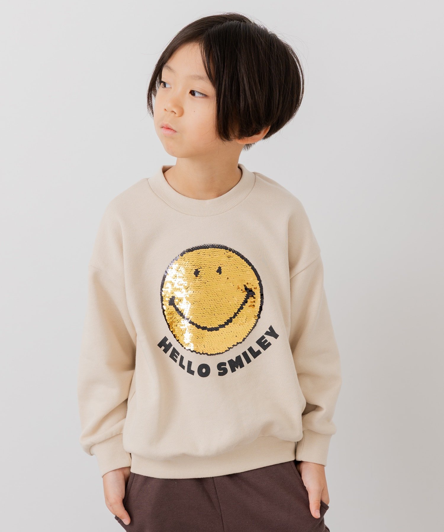 Флисовая толстовка со смайликом Smiley Face, cream