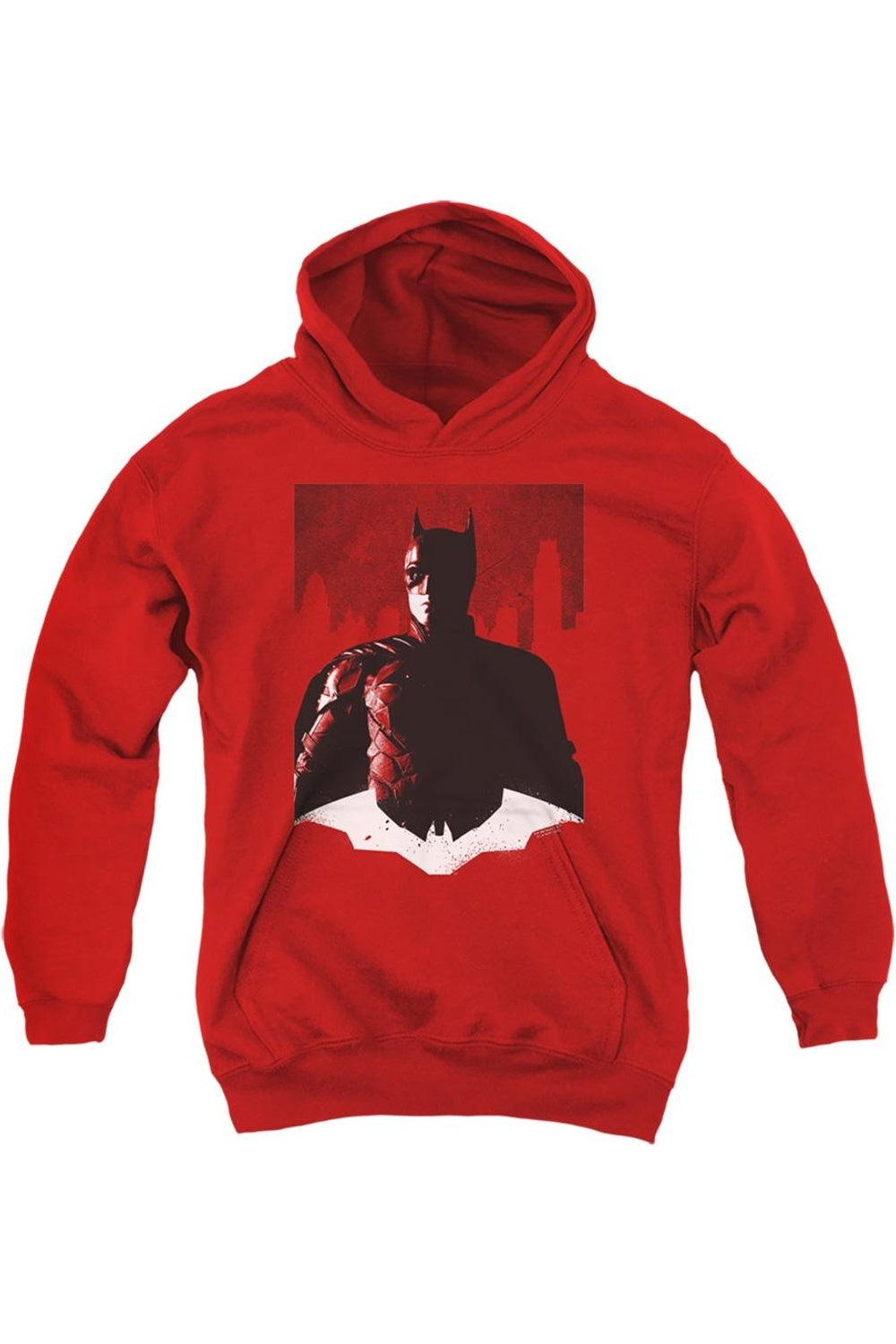

Батмен Нуар худи с капюшоном для подростков Gildan, красный