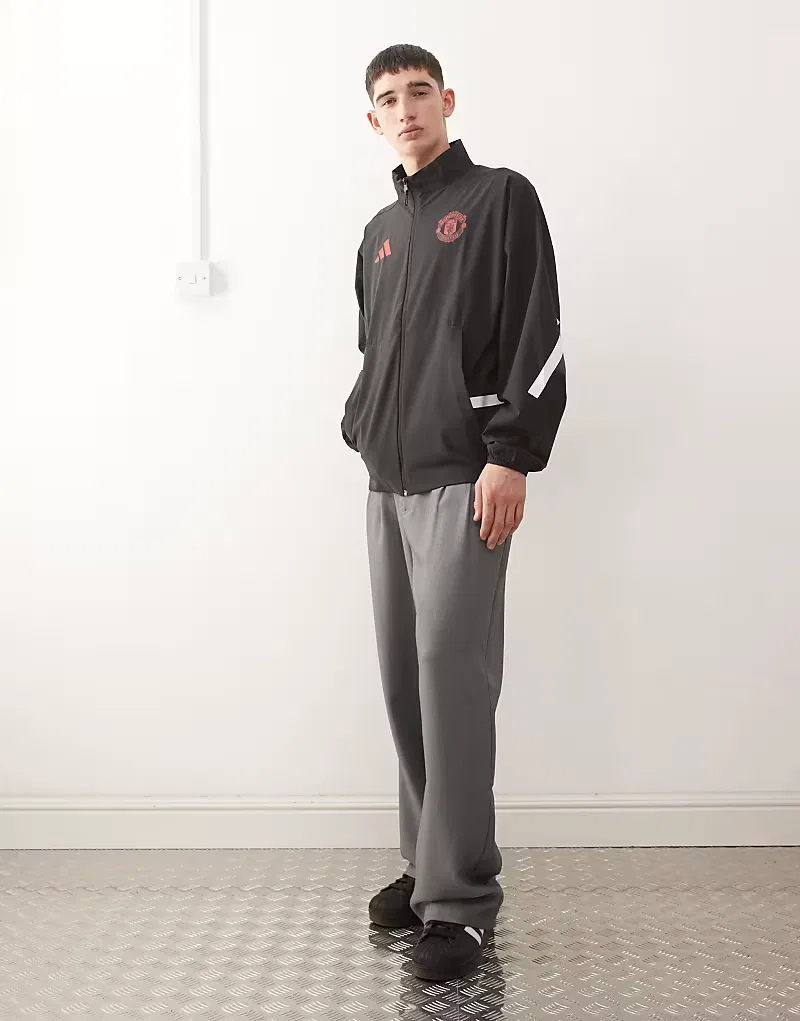 Куртка Adidas Performance Football Manchester United 25/26 Anthem, черный — фото 2
