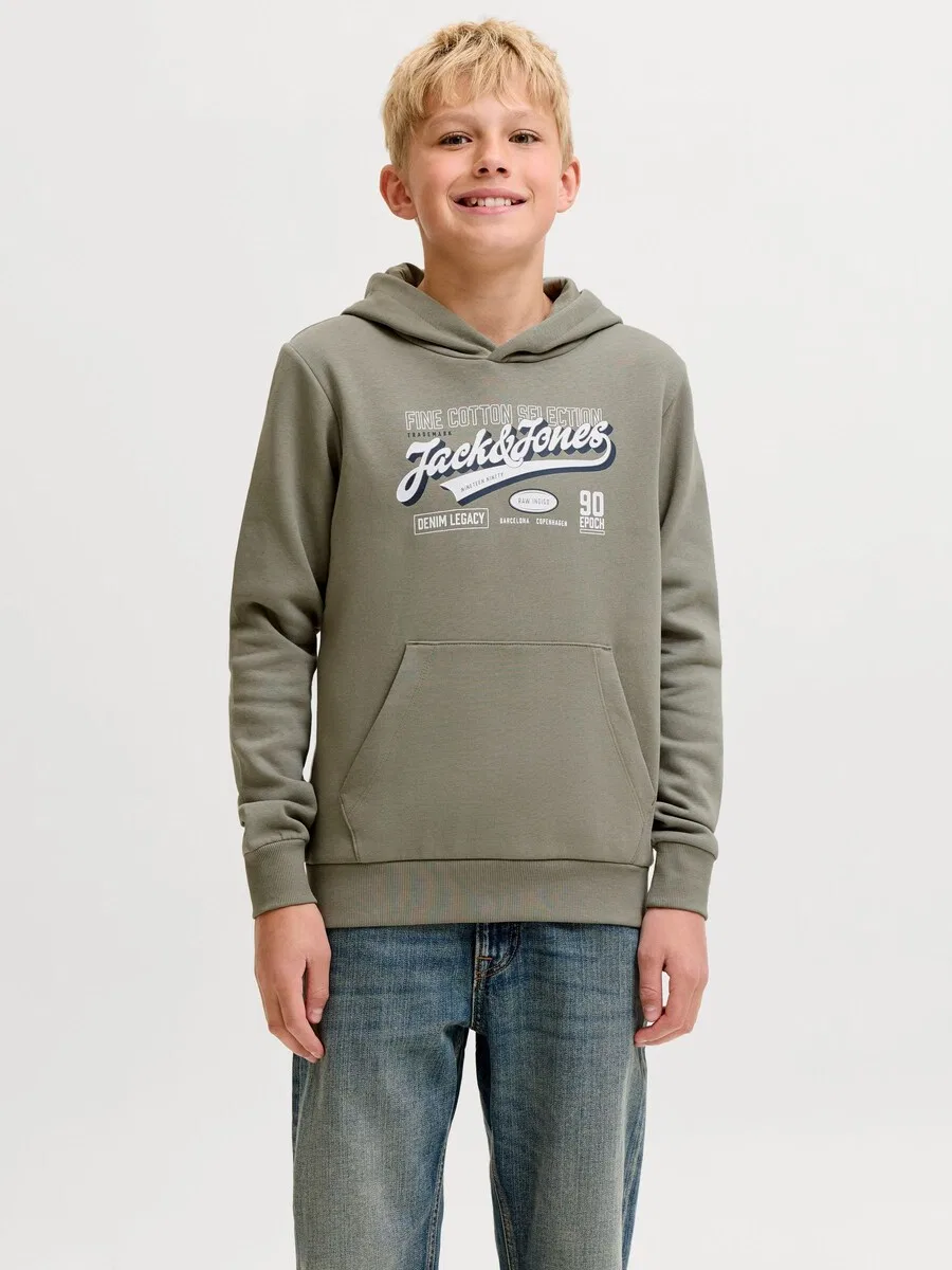 Детская толстовка цвета хаки Jack & Jones Junior — фото 3