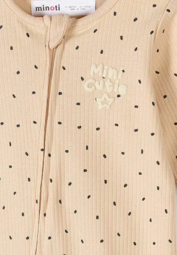 Комплект из 3 боди с длинным рукавом на кнопках, Sleep Suit, Minoti, Mottled Grey Beige, серый/бежевый — фото 2