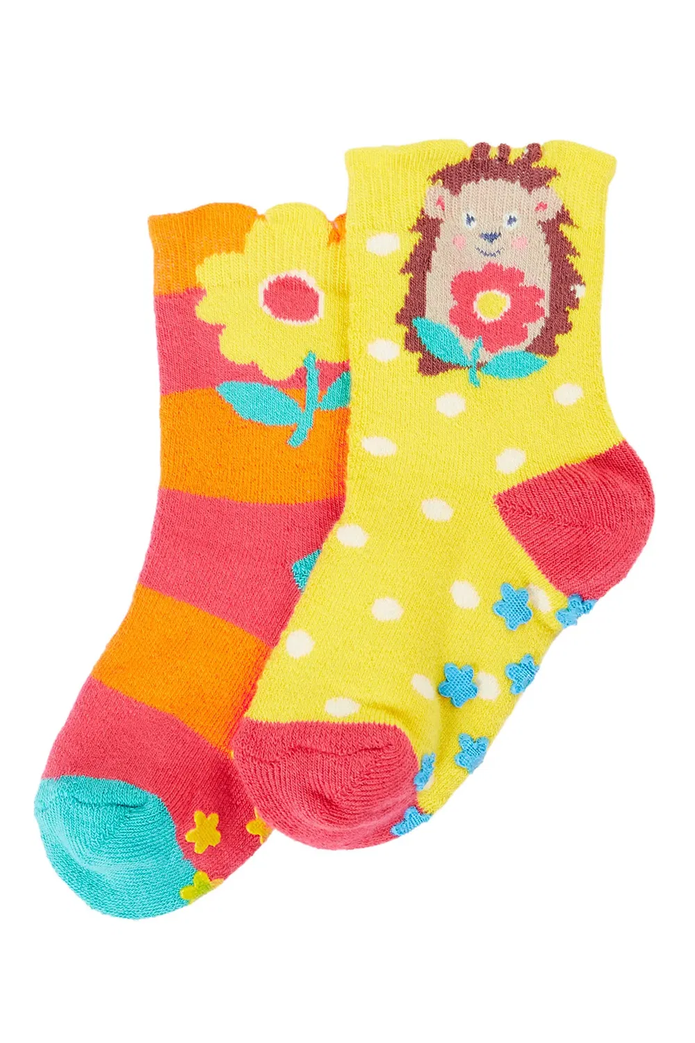 Носки с нескользящей подошвой, комплект из 2 пар, Frugi, Multi