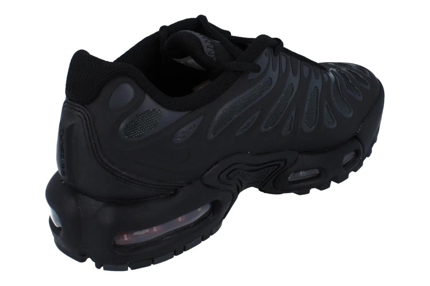 Детские кроссовки для мальчиков с закрытой шнуровкой NIKE Air Max Plus Drift GS NIKE, Black Black Anthracite 002 — фото 3