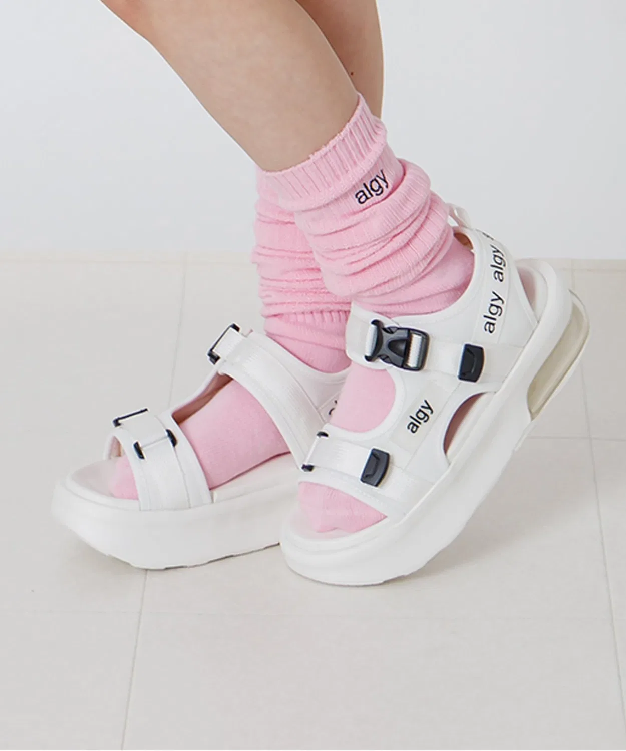Детские сандалии с ремешками на воздушной подошве algy, Off White