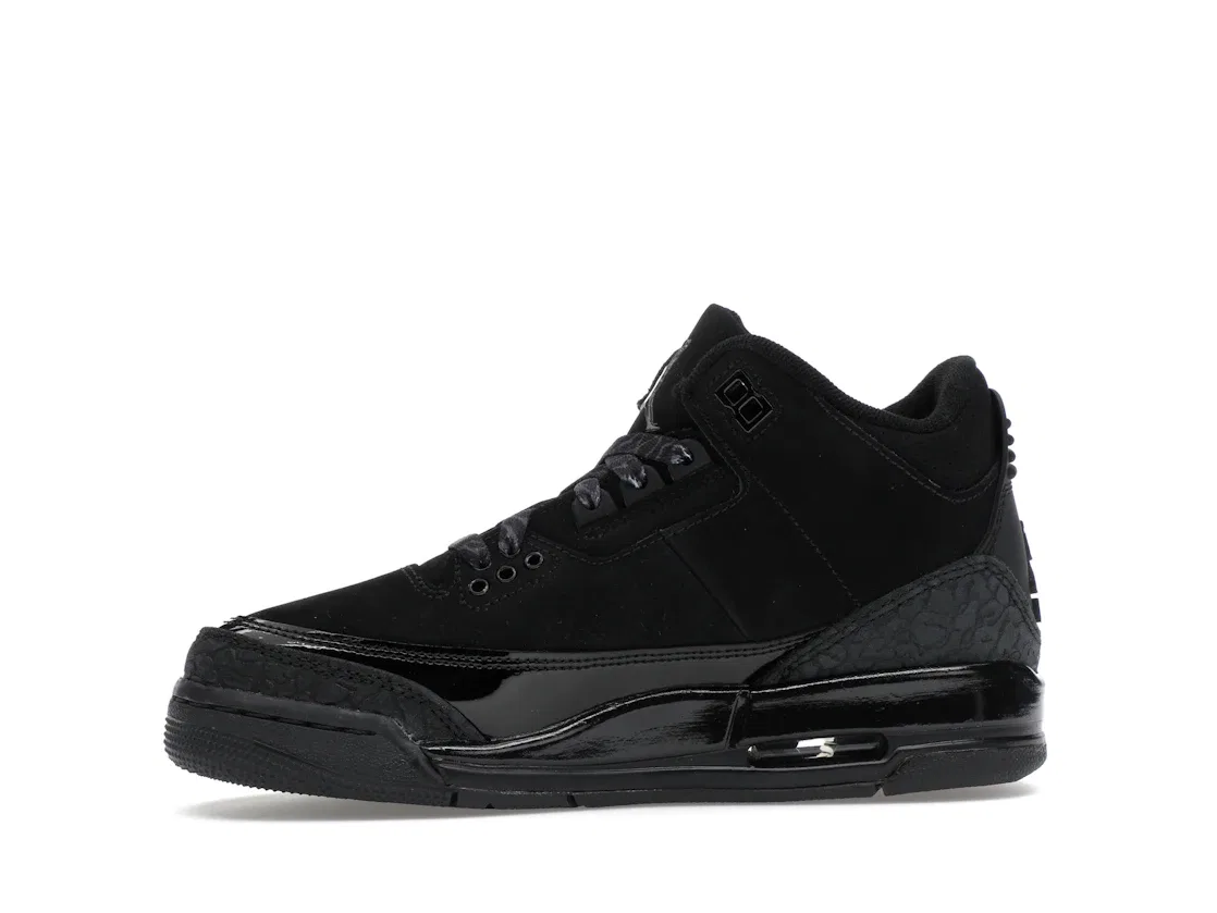 Детские кроссовки Lifestyle с монолитным дизайном Jordan 3 Retro Jordan, Black/Dark Charcoal/Black — фото 3