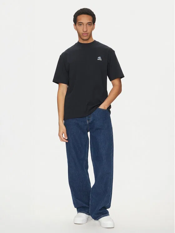 Футболка relaxed fit Numbers Boss, темно-синий — фото 2